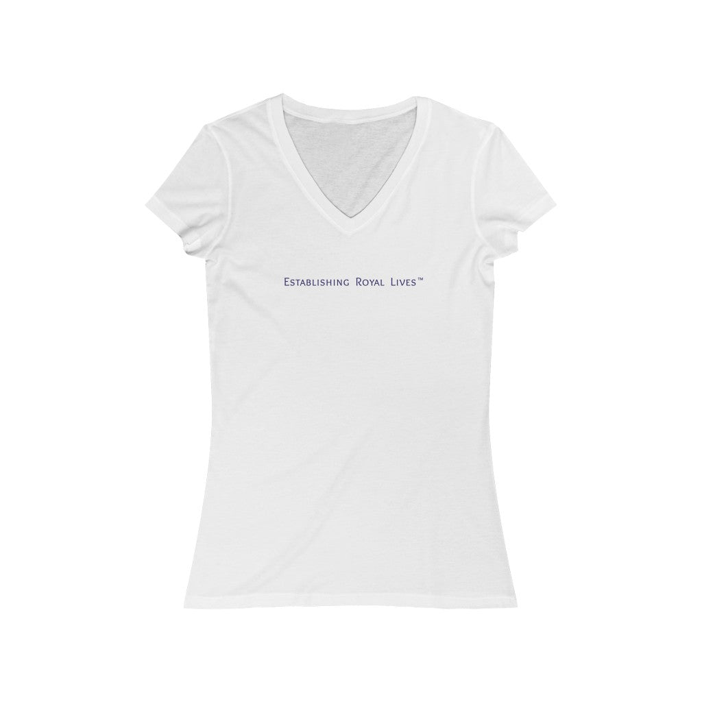 Establishing Royal Lives Women's Jersey Short Sleeve V-Neck Tee
